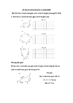 Giải VBT Toán lớp 3 Bài 50: Chu vi hình tam giác, chu vi hình tứ giác | Cánh diều