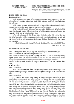 Đề kiểm tra học kì 1 Văn 12 năm học 2021 - 2022 (có đáp án)