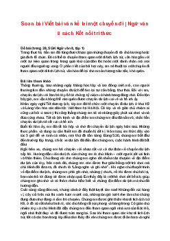 Soạn bài Viết bài văn kể lại một chuyến đi | Ngữ văn 8 sách Kết nối tri thức