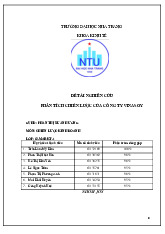 Bài Giữa Kỳ: Phân Tích Chiến Lược Vinasoy môn Kinh doanh xuất nhập khẩu | Trường Đại Học Nha Trang