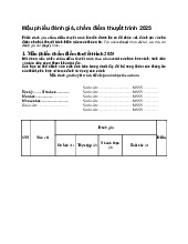 Mẫu phiếu đánh giá, chấm điểm thuyết trình 2025