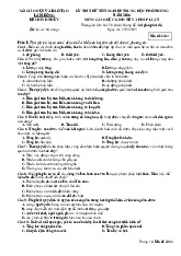 Đề thi thử tốt nghiệp THPT 2025 môn Giáo dục Kinh tế và Pháp luật Sở GD&ĐT Lâm Đồng