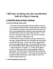 Chiến lược marketing mix cho sản phẩm điệnthoại của công ty Samsung môn Nguyên lý kế toán   | Học viện Nông nghiệp Việt Nam