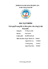 Giải quyết xung đột và đàm phán của công ty sữa Vinamilk | Bài tập nhóm môn Quản lý học