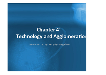 Chapter 4 Technology and agglomeration