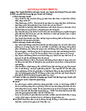 Đề cương Quy hoạch môi trường: Khái niệm, vai trò và đặc điểm chính môn Quy hoạch sử dụng và bảo tồn tài nguyên | Đại học Kinh tế Quốc Dân