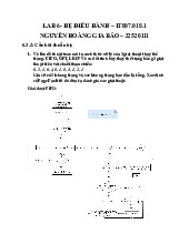 Mẫu Báo cáo thực hành lần 6 | Môn Hệ điều hành