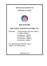 Bài tập lớn Môn Thương mại điện tử | Đại học Thủ đô Hà Nội