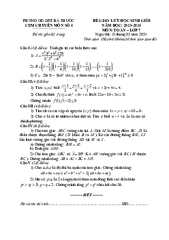 Đề giao lưu HSG Toán 7 năm 2023 – 2024 cụm CM 4 Bá Thước – Thanh Hóa