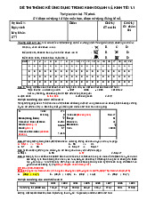 Đề thi thống kê ứng dụng | Trường Đại học Kinh tế – Luật, Đại học Quốc gia Thành phố Hồ Chí Minh