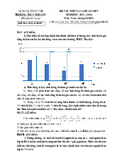 Đề thi thử vào lớp 10 năm 2026 | Môn Toán - Trường THCS Thọ Lộc – Hà Nội