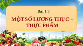 Giáo án điện tử Khoa học tự nhiên 6 bài 14 Chân trời sáng tạo : Một số lương thực, thực phẩm