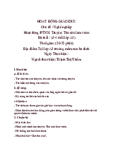 Giáo án Thỏ nâu làm vườn