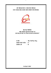 Bài tập nhóm Kế hoạch "Dấu chân hạnh phúc" môn Nhập môn Quản lý dự án | Học viện Công Nghệ Bưu Chính Viễn Thông