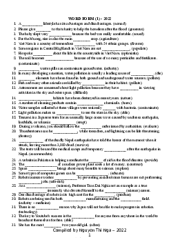 Bài tập Tiếng Anh