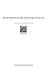 Báo cáo nhập môn học máy | Đại học Điện lực