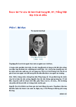 Soạn bài Từ cậu bé làm thuê trang 90, 91 | Tiếng Việt lớp 3 Cánh diều