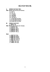BÀI TẬP Excel 1 - Tin học đại cương: Các hàm và bài tập thực hành