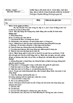 Đề thi giữa học kì 2 môn Hoạt động trải nghiệm hướng nghiệp 7 sách KNTT - Đề 4