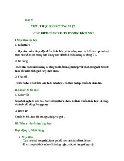 Giáo án Ngữ văn 8 Bài 9: Hôm nay và ngày mai | Tiết Thực hành Tiếng việt 2| Kết nối tri thức