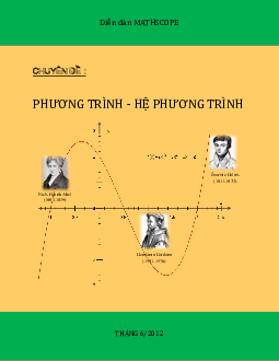 Trọn bộ phương pháp giải phương trình – Hệ phương trình – Nguyễn Anh Huy