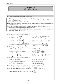 Bài tập dãy số và cấp số – Trần Sĩ Tùng