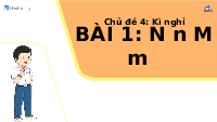 Giáo án điện tử Tiếng việt 1 bài 1 Chân trời sáng tạo: Học vần: N, n, M, m
