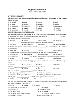 Tổng hợp Bài tập Tiếng Anh lớp 12 Unit 6: Future Jobs (có đáp án)