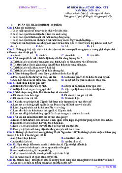 Giải đề thi giữa học kì 1 lớp 10 năm 2023 - 2024 sách Cánh diều | Lịch sử 10  bộ 3