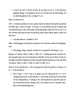Bài tập học phần Luật hình sự của trường đại học Luật Hà Nội