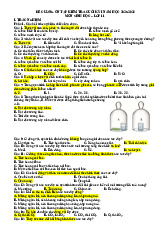 Đề cương ôn tập môn Sinh 11 học kì I