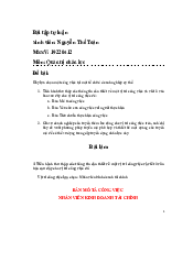 Bài tập tự luận - Môn Quản trị Nhân lược| Đại học Kinh Tế Quốc Dân