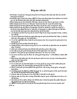 Đề cương ôn tập cuối kỳ môn lịch sử đảng