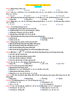 Trắc nghiệm ôn tập học kỳ 2 Vật lí 10 Kết nối tri thức có đáp án