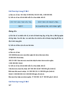 Bài 8: Toán lớp 4 trang 22 Luyện tập Cánh diều