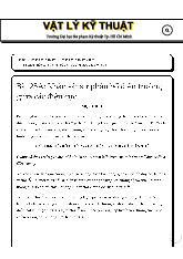 Bài 1 Khảo sát sự phân bố điện trường giữa các điện cực | Môn Thí nghiệm vật lý 2 - Đại học Sư phạm Kỹ thuật Thành phố Hồ Chí Minh