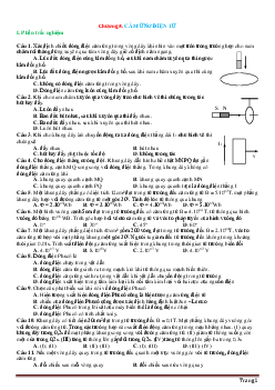 Bài tập trắc nghiệm và tự luận chương cảm ứng điện từ vật lí 11