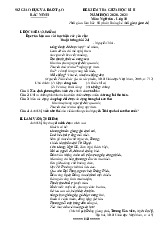 Đề kiểm tra giữa học kì II năm học 2020 – 2021 môn Ngữ văn 10