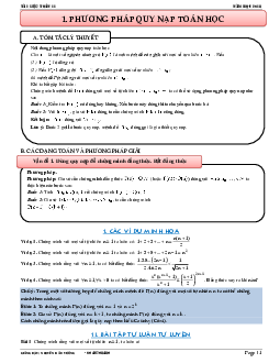 Chuyên đề quy nạp toán học, dãy số, cấp số cộng và cấp số nhân – Nguyễn Bảo Vương