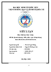 Quan hệ lượng - chất, nhân - quả và thực trạng sinh viên trước xu thế toàn cầu hoá | Tiểu luận môn triết học mác - lênin