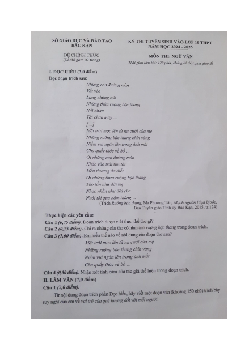 Đề thi tuyển sinh vào 10 môn Ngữ Văn của Sở GD&ĐT Bắc Kạn