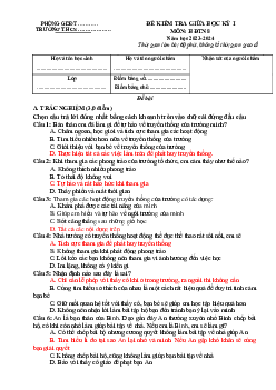 Đề thi giữa học kì 1 môn Hoạt động trải nghiệm hướng nghiệp 8 năm 2023 - 2024 sách CTST - Đề 1