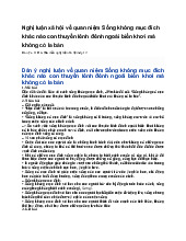 Nghị luận xã hội về quan niệm Sống không mục đích khác nào con thuyền lênh đênh ngoài biển khơi mà không có la bàn - Ngữ văn 12