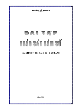 Chuyên đề khảo sát hàm số – Trần Sĩ Tùng Toán 12