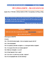 Đề cương Môn Logistics Course | Đại học Hải Phòng