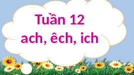 Giáo án điện tử Tiếng việt 1 bài 4 Chân trời sáng tạo : Ach êch ich