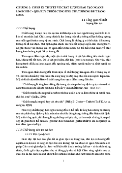 Chương 2: Cơ sở lý thuyết về chất đào tạo ngành Logicstic - Quản lý chuỗi cung ứng | Đại học Thăng Long