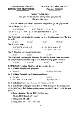 Đề giữa học kì 1 Toán 8 năm 2024 – 2025 trường THCS Nguyễn Huệ – BR VT