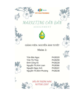 Doanh nghiệp Calofic | Bài tập môn Marketing | Trường Cao đẳng thực hành FPT