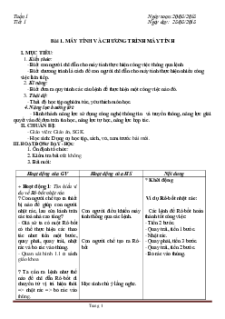Giáo Án môn Tin Học 8 Cả Năm Chương Trình Chuẩn 3 Cột